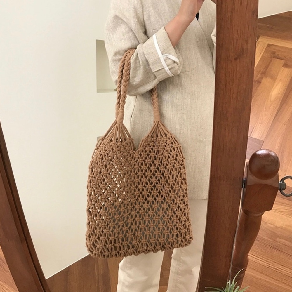 Straw Summer Tote Bag - Picture 6 of 8